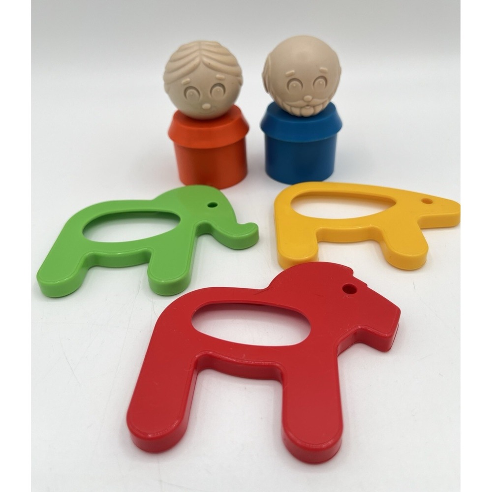 Vintage Tupperware Tuppertoys Noah's Ark Replacement Animals People Figures Lot